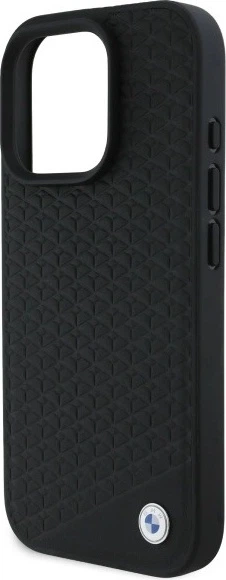 Панель BMW Sign Leather Diamond Metal Logo MagSafe для Apple iPhone 16 Pro Black (BMHMP16L23RDDK) - зображення 6