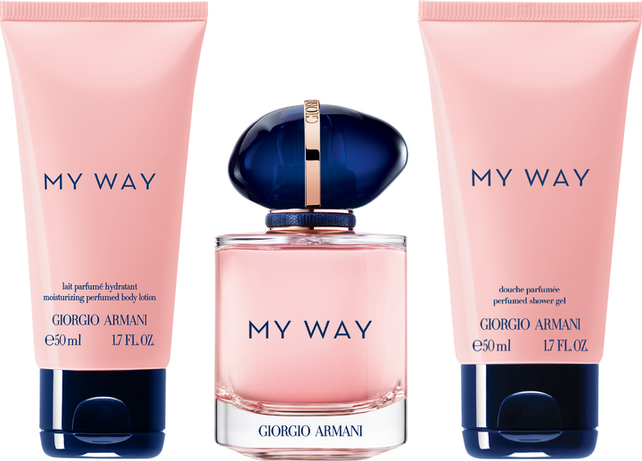 Zestaw damski Giorgio Armani My Way Woda perfumowana 50 ml + Balsam do ciała 50 ml + Żel pod prysznic 50 ml (3614274692679) - obraz 2
