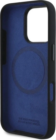 Etui plecki BMW Silicone Hexagon Blue Line MagSafe do Apple iPhone 16 Pro Black (BMHMP16L23SHEB) - obraz 7