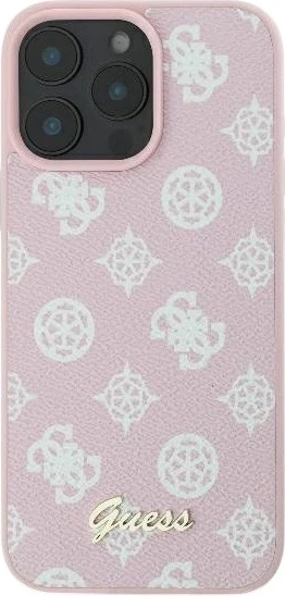 Etui Guess Peony Script Logo MagSafe do Apple iPhone 16 Pro Pink (GUHMP16LPGPYSP) - obraz 2