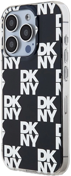 Etui DKNY IML Checkered Mono Pattern do Apple iPhone 15 Pro Max Black (3666339268268) - obraz 1