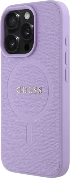 Etui Guess Saffiano MagSafe do Apple iPhone 16 Pro Purple (GUHMP16LPSAHMCU) - obraz 3