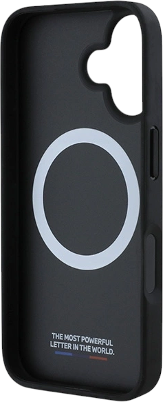 Панель BMW M Perforated Tricolor Line MagSafe для Apple iPhone 16 Gray (BMHMP16S23PUPDG) - зображення 7