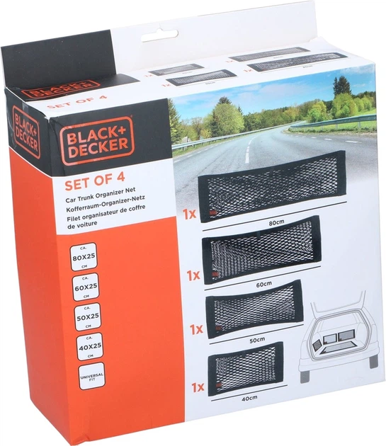 Сітка для багажу Black+Decker внутрішня 4 шт (8711252235578) - зображення 3