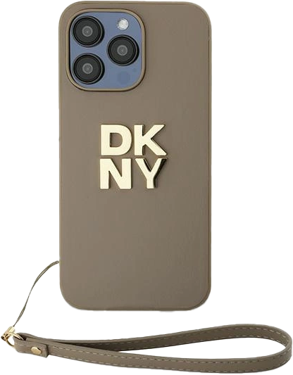 Etui DKNY Wrist Strap Stock Logo do Apple iPhone 15 Pro Max Beige (3666339264901) - obraz 2
