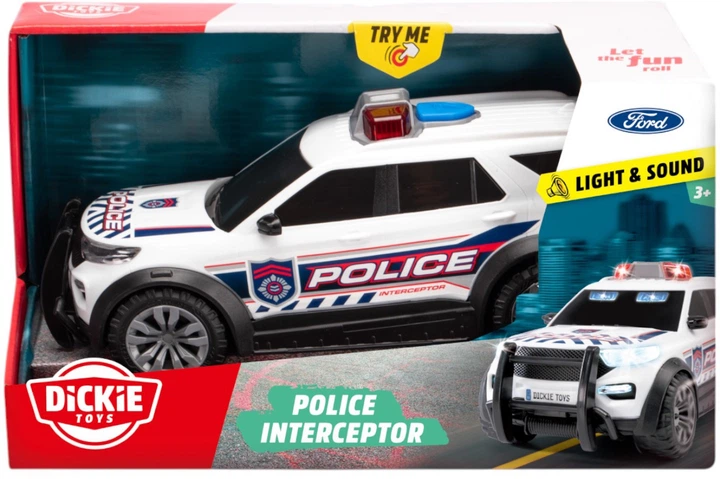 Samochód zabawkowy Dickie Toys Policja Ford z efektami świetlnymi i dźwiękowymi 28 cm 3714025 (4006333093807) - obraz 2