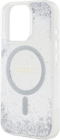 Etui Guess Resin Gradient Glitter MagSafe do Apple iPhone 16 Pro Silver (GUHMP16LRGRGES) - obraz 6