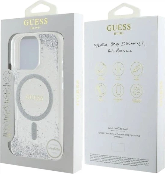 Etui Guess Resin Gradient Glitter MagSafe do Apple iPhone 16 Pro Silver (GUHMP16LRGRGES) - obraz 8