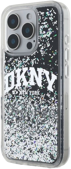 Etui DKNY Liquid Glitter Arch Logo do Apple iPhone 16 Pro Max Black (3666339336295) - obraz 2