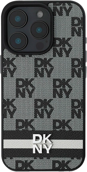 Панель DKNY Checkered Pattern & Printed Stripes для Apple iPhone 16 Pro Black (3666339334123) - зображення 3