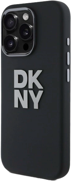 Панель DKNY Liquid Silicone Metal Logo для Apple iPhone 16 Pro Black (3666339334727) - зображення 2