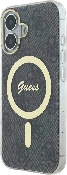 Etui Guess IML 4G MagSafe do Apple iPhone 16 Plus Black (GUHMP16MH4STK) - obraz 3