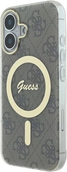 Etui Guess IML 4G MagSafe do Apple iPhone 16 Plus Brown (GUHMP16MH4STW) - obraz 3