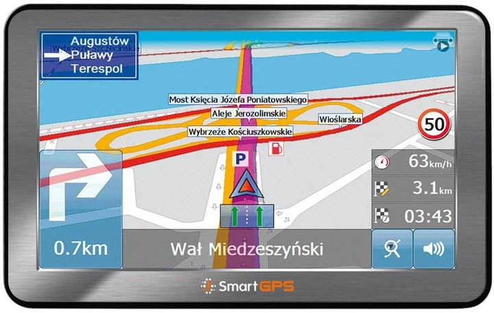 Nawigacja samochodowa SmartGPS SG777 OSM EU 7" LifeTimeMaps (5905279820289) - obraz 1