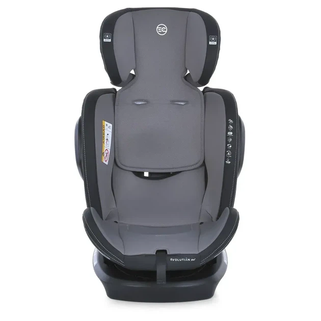 Автокрісло El Camino ME 1045 EVOLUTION 2 360⁰ Simply Gray (група 0+/1-2-3, isofix, поворот 360⁰, сірий) - зображення 3