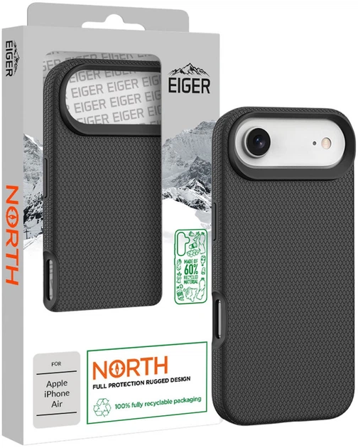 Etui plecki EIGER GRS North Case do Apple iPhone Air Black (5055821785464) - obraz 2