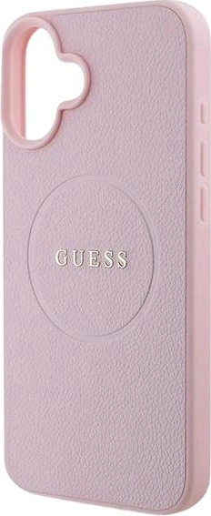 Etui Guess Grained Ring MagSafe do Apple iPhone 16 Plus Pink (GUHMP16MPGHSMMP) - obraz 6