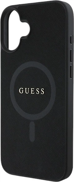 Etui Guess Saffiano Classic Logo MagSafe do Apple iPhone 16 Plus Black (GUHMP16MPSAHMCK) - obraz 6