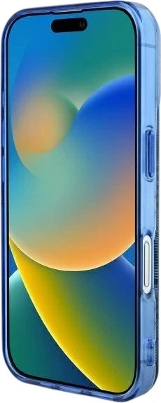 Панель Guess IML Peony On 4G Background MagSafe для Apple iPhone 16 Blue (GUHMP16SH4PYEEB) - зображення 5