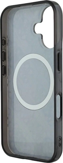 Etui Guess IML Peony On 4G Background MagSafe do Apple iPhone 16 Black (GUHMP16SH4PYEEK) - obraz 7