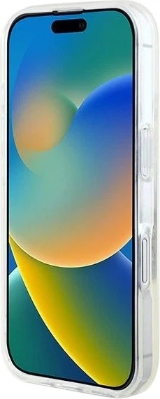 Etui Guess IML Flowers Wreath MagSafe do Apple iPhone 16 Transparent (GUHMP16SHFWFCT) - obraz 5