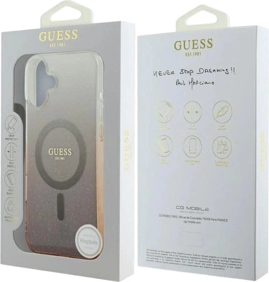 Панель Guess IML Glitter Gradient MagSafe для Apple iPhone 16 Brown (GUHMP16SHGRCELW) - зображення 7