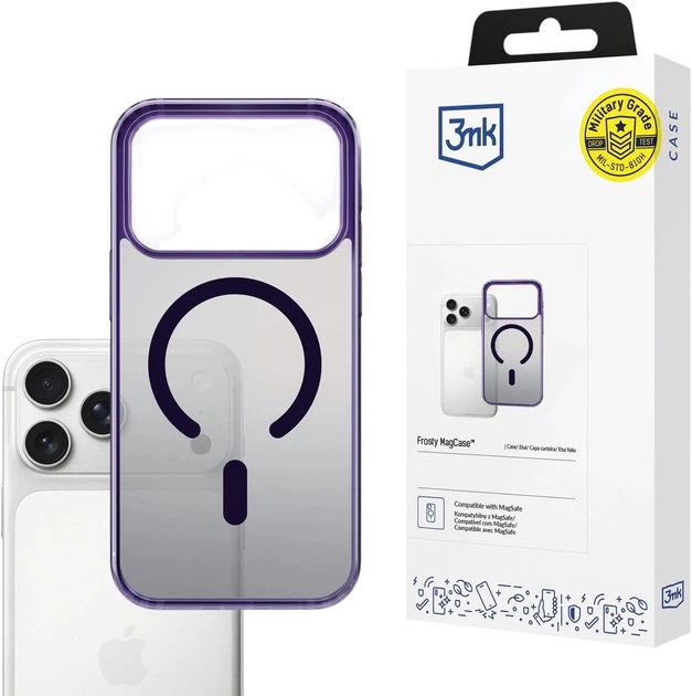 Панель 3MK Frosty MagCase для Apple iPhone 17 Pro Purple (5903108664936) - зображення 2
