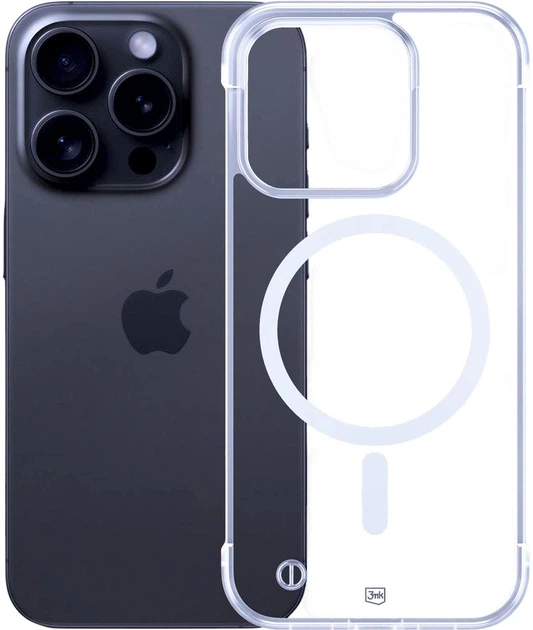 Etui plecki 3MK Just20g MagCase Clear do Apple iPhone 15 Pro Max Clear (5903108609685) - obraz 1