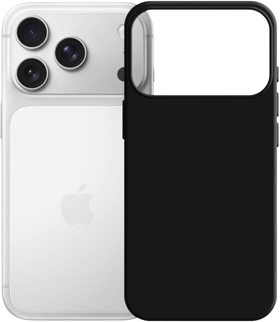 Etui plecki 3MK Silicone Case do Apple iPhone 17 Pro Max Black (5903108665001) - obraz 1