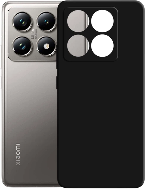 Etui plecki 3MK Silicone Case do Xiaomi 14T Pro Max Black (5903108613156) - obraz 1