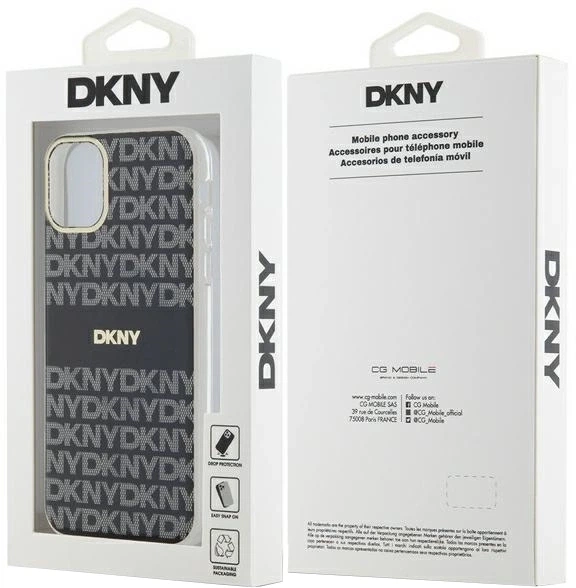Панель DKNY IML Mono & Stripe MagSafe для Apple iPhone 11 / Xr Black (3666339267995) - зображення 8