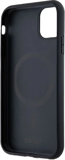 Панель DKNY Leather Monogram Pattern Metal Logo MagSafe для Apple iPhone 11 / Xr Black (3666339261412) - зображення 6