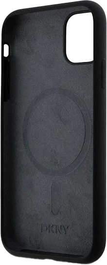 Etui DKNY Liquid Silicone White Printed Logo MagSafe do Apple iPhone 11 / Xr Black (3666339266592) - obraz 6