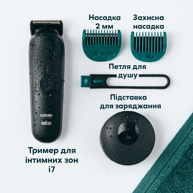 Подарочный набор для мужчин Gillette i7 Intimate с триммером и бритвой для стрижки интимных зон - изображение 3