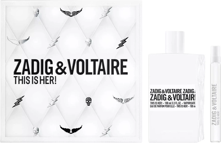 Zestaw prezentowy damski Zadig&Voltaire This is Her! Woda perfumowana 100 ml + Woda perfumowana 10 ml (3423222124304) - obraz 1