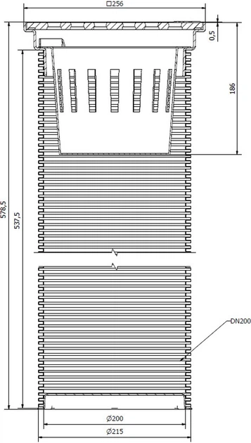 Wpust podwórzowy ACO A15 25.6 x 25.6 cm - obraz 3