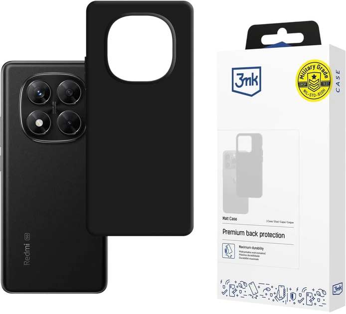 Панель 3MK Matt Case для Redmi Note 14 Pro 5G Black (5903108618489) - зображення 2