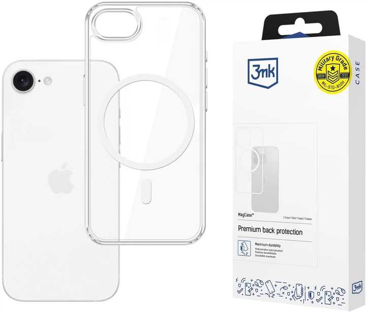 Etui plecki 3MK MagCase do Apple iPhone 16E Clear (5903108562904) - obraz 2