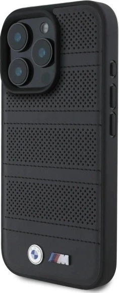 Etui plecki BMW Perforated And Stitched Line MagSafe do Apple iPhone 16 Pro Max Black (BMHMP16X23PUSPK) - obraz 2
