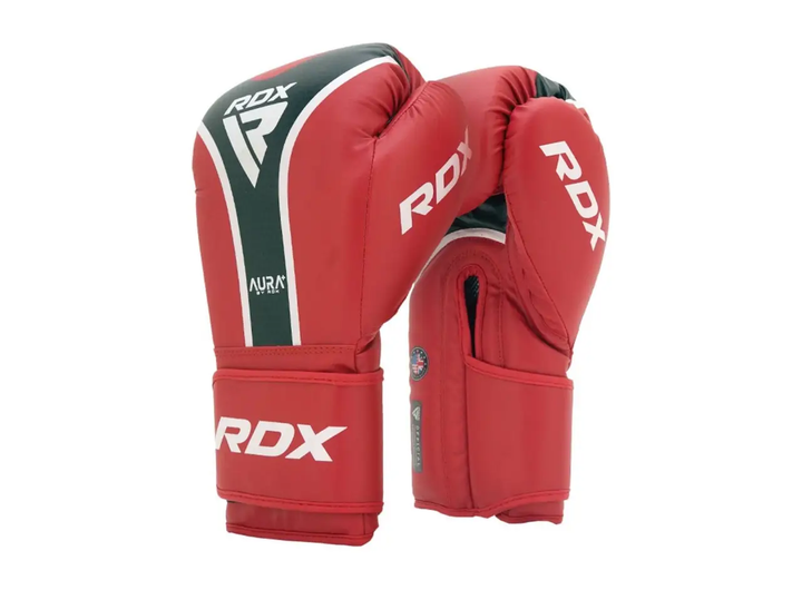 Рукавички боксерські з капою RDX AURA PLUS T-17 розмір 16 унцій, чорно-червоні - изображение 7