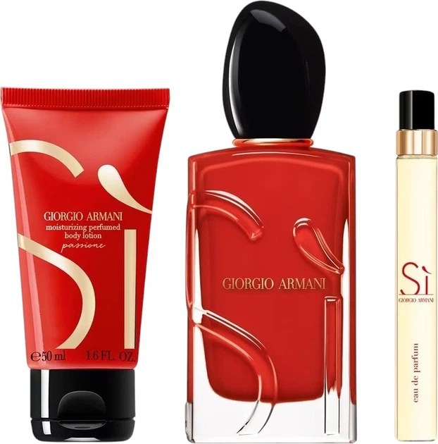 Zestaw damski Giorgio Armani Si Passione Woda perfumowana 100 ml + Miniaturka Woda perfumowana 10 ml + Balsam do ciała 50 ml (3614274692747) - obraz 2