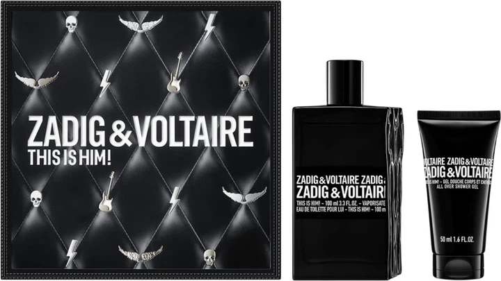 Подарунковий набір для чоловіків Zadig&Voltaire This Is Him! Туалетна вода 100 мл + Гель для душу 50 мл (3423222141219) - зображення 1