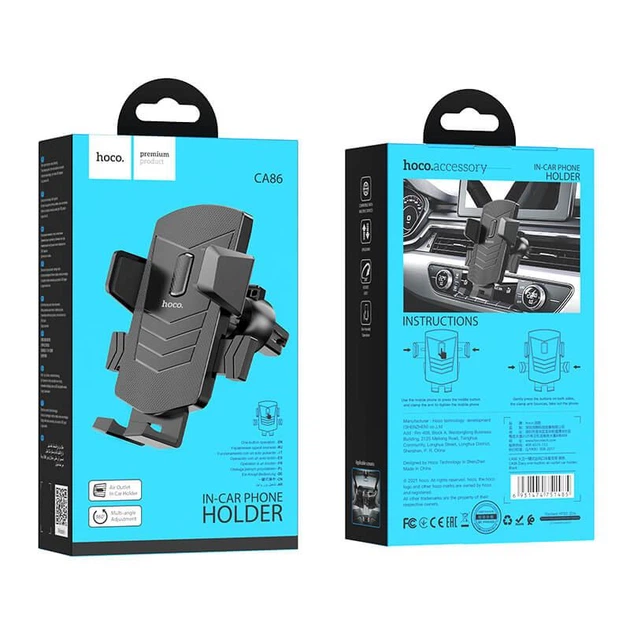 Держатель HOCO Davy one-button air outlet car holder CA86 - изображение 2
