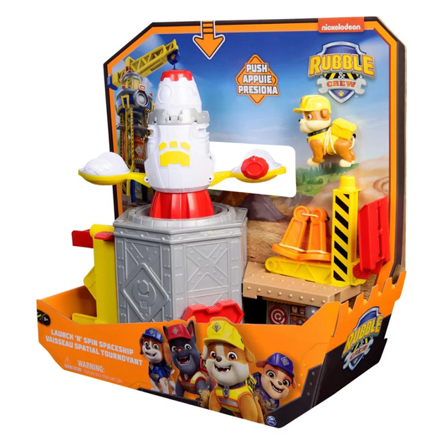 Щенячий Патруль Кремез та Космічний Корабель Paw Patrol Rubble and the Spaceship Spin Master 6071624 - Фото 1 Щенячий Патруль Кремез та Космічний Корабель Paw Patrol Rubble and the Spaceship Spin Master 6071624 - зображення 1