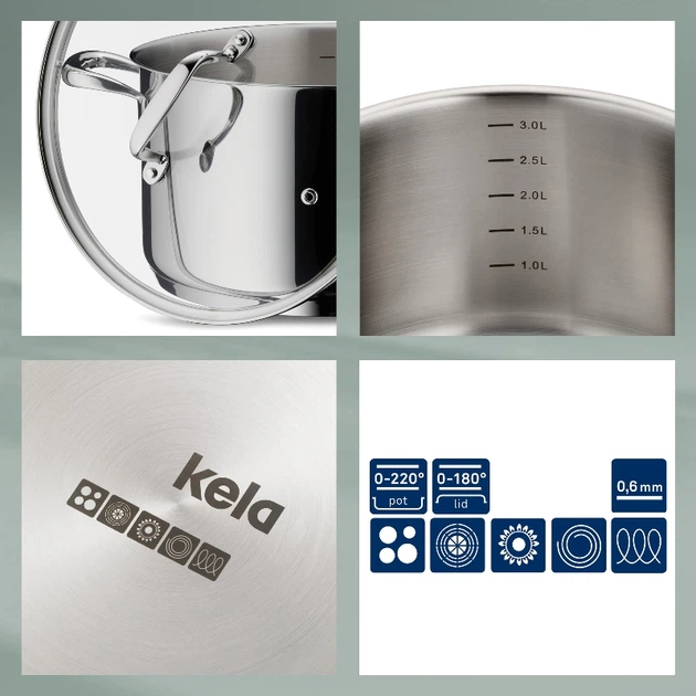 Каструля з кришкою Kela Flavoria 20 см 2.4 л (4025457101724) - зображення 7
