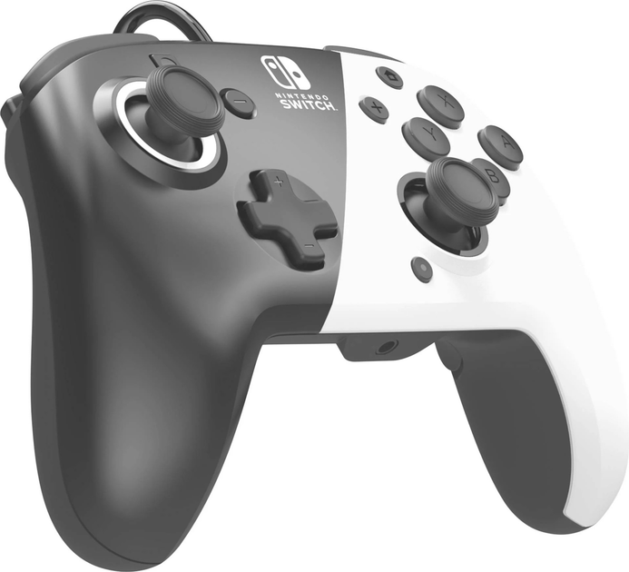 Контролер PDP Nintendo Switch Faceoff Deluxe+ Audio Wired Controller Black/White (500-134-EU-BW) - зображення 2