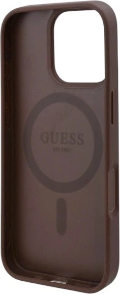 Etui Guess 4G Flowers Print MagSafe do Apple iPhone 16 Pro Max Brown (GUHMP16XP4ROPEMCW) - obraz 7