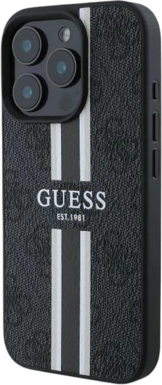 Etui Guess 4G Printed Stripes MagSafe do Apple iPhone 16 Pro Max Black (GUHMP16XP4RPSK) - obraz 3