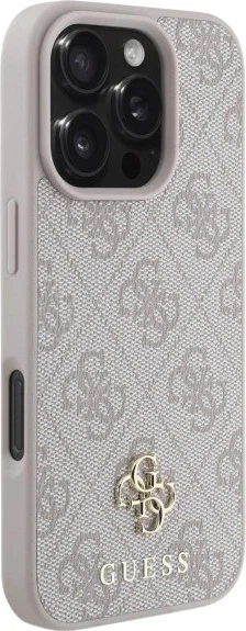 Etui Guess 4G Small Classic MagSafe do Apple iPhone 16 Pro Max Pink (GUHMP16XP4SM4MP) - obraz 4