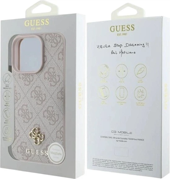 Etui Guess 4G Small Classic MagSafe do Apple iPhone 16 Pro Max Pink (GUHMP16XP4SM4MP) - obraz 8